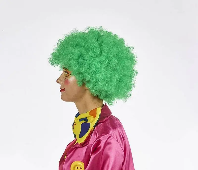 Perruque clown verte