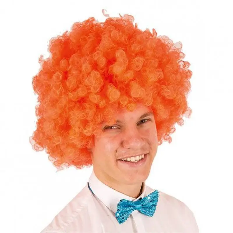 Perruque coupe afro orange