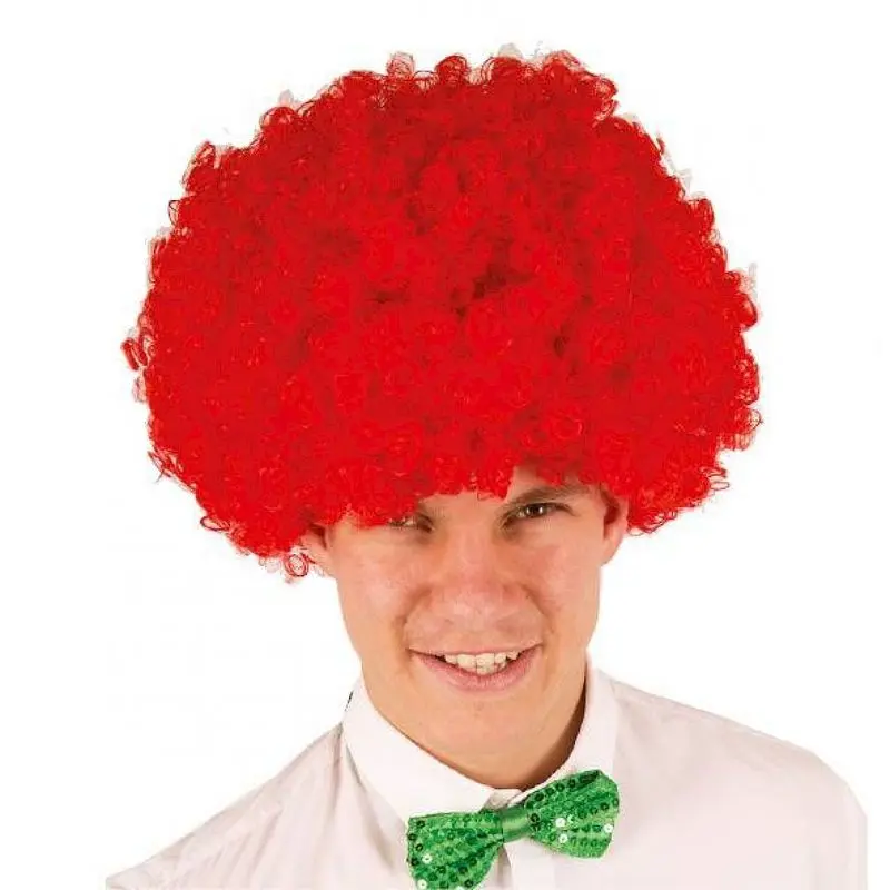 Perruque coupe afro rouge