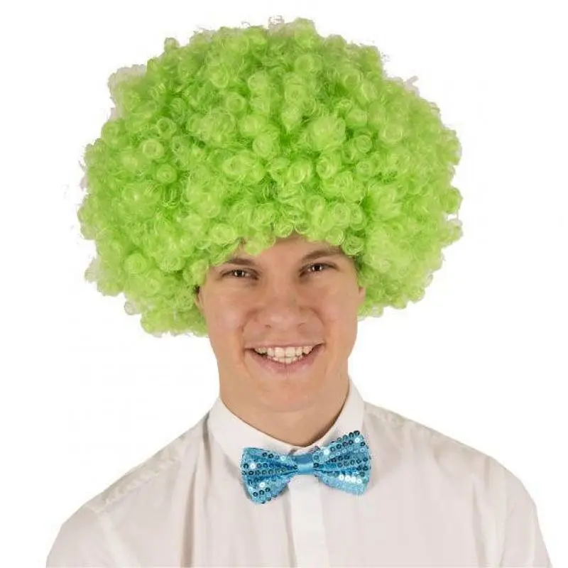 Perruque coupe afro verte