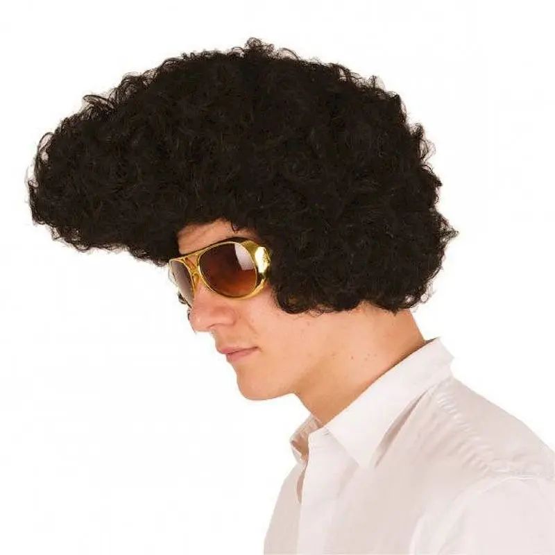 Perruque haute bouclée Elvis