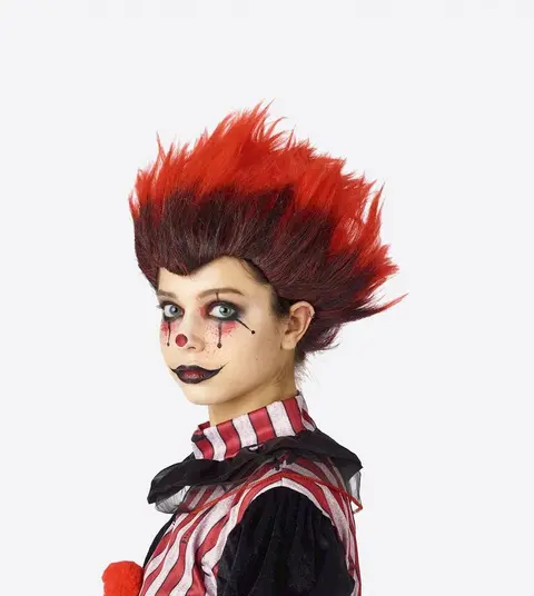 Perruque haute Punk flamme