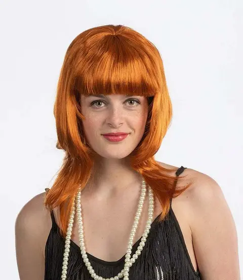 Perruque longue Katia rousse