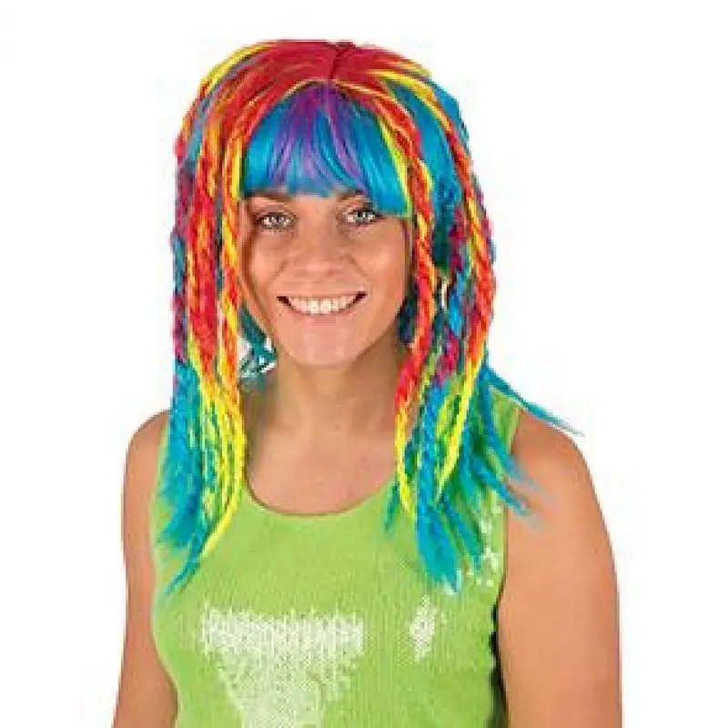 Perruque longue rasta multi