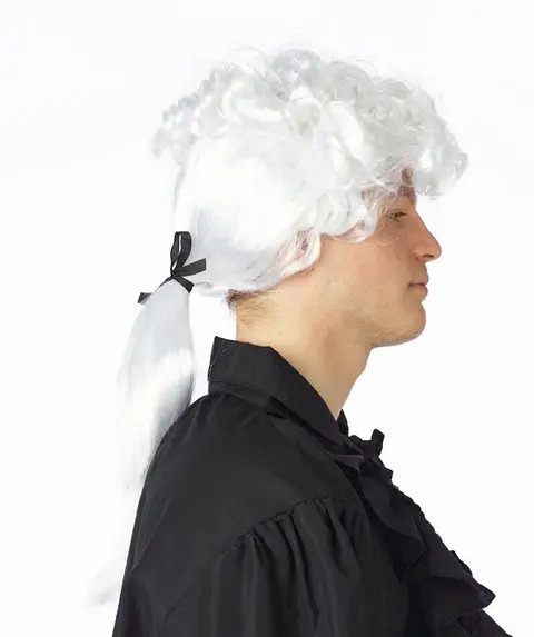 Perruque mi-longue frisée Rococo