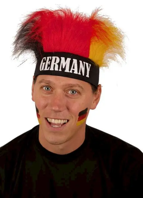Perruque supporter Allemagne courte avec bandeau