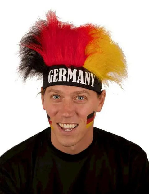 Perruque supporter Allemagne longue avec bandeau