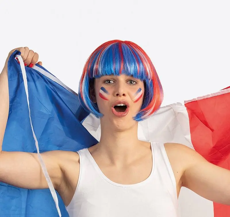 Perruque tricolore fille