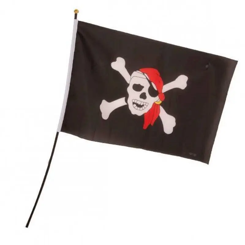 Petit drapeau pirate sur hampe 40 x 60 cm