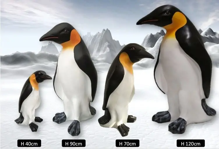 Pingouins en résine 70cm