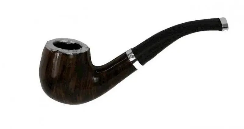 Pipe factice à fourneau brun verni