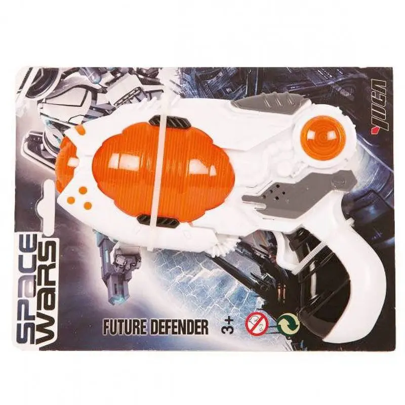 Pistolet spatial blanc et orange