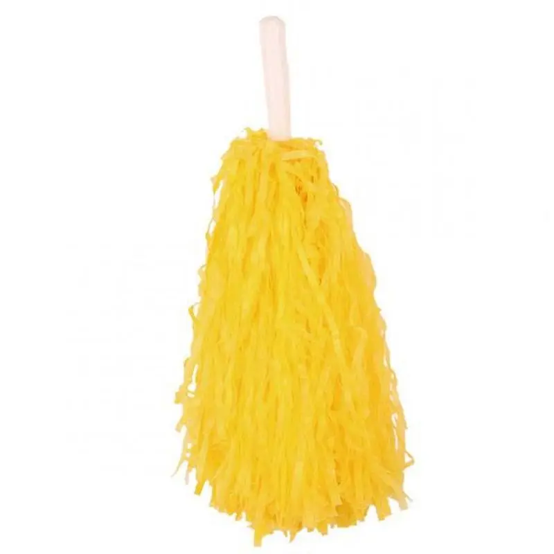 Pompon de supporter jaune à manche