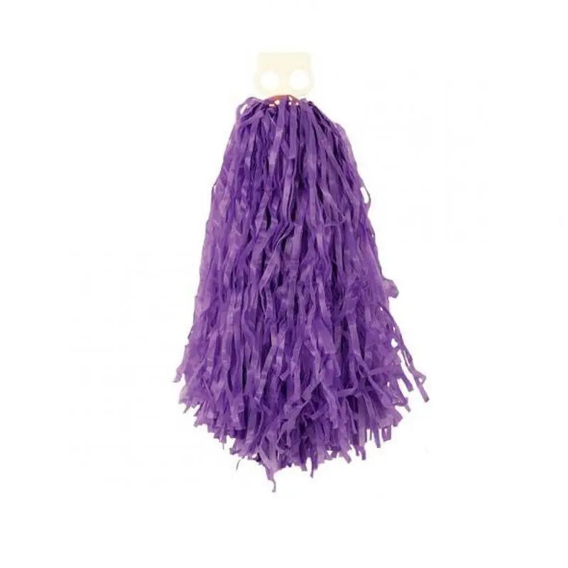 Pompon de supporter mauve à poignée