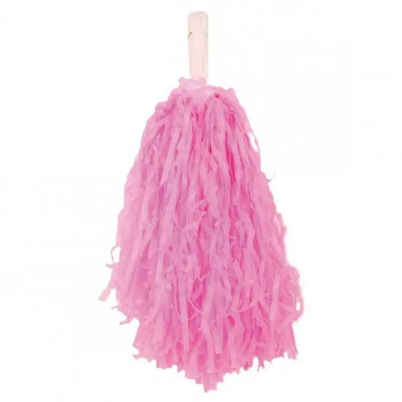 Pompon de supporter rose à manche