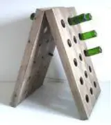 Porte bouteille rétro en bois