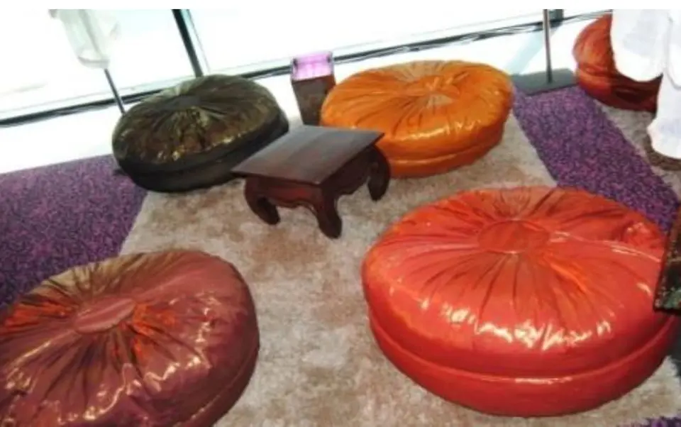 Pouf XL en soie