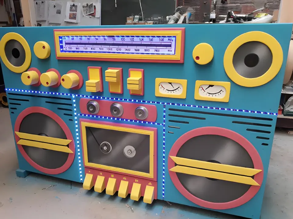 Radio géante avec led