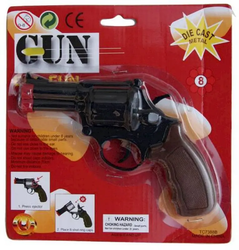 Revolver de police à canon court et crosse brune