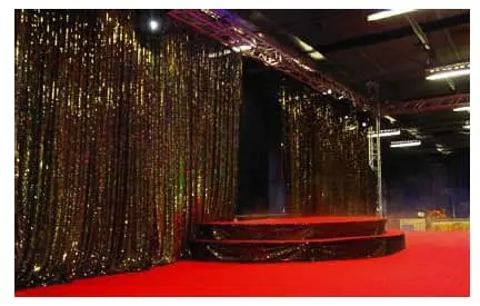 Rideaux à paillettes 4 m 50/4 m 50 (à froncer = 3 m)