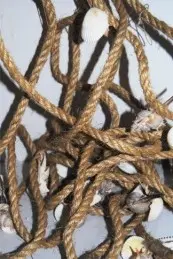 Rideaux de cordage avec coquillages (2m/85cm)