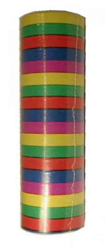 Serpentins en rouleau cinq couleurs