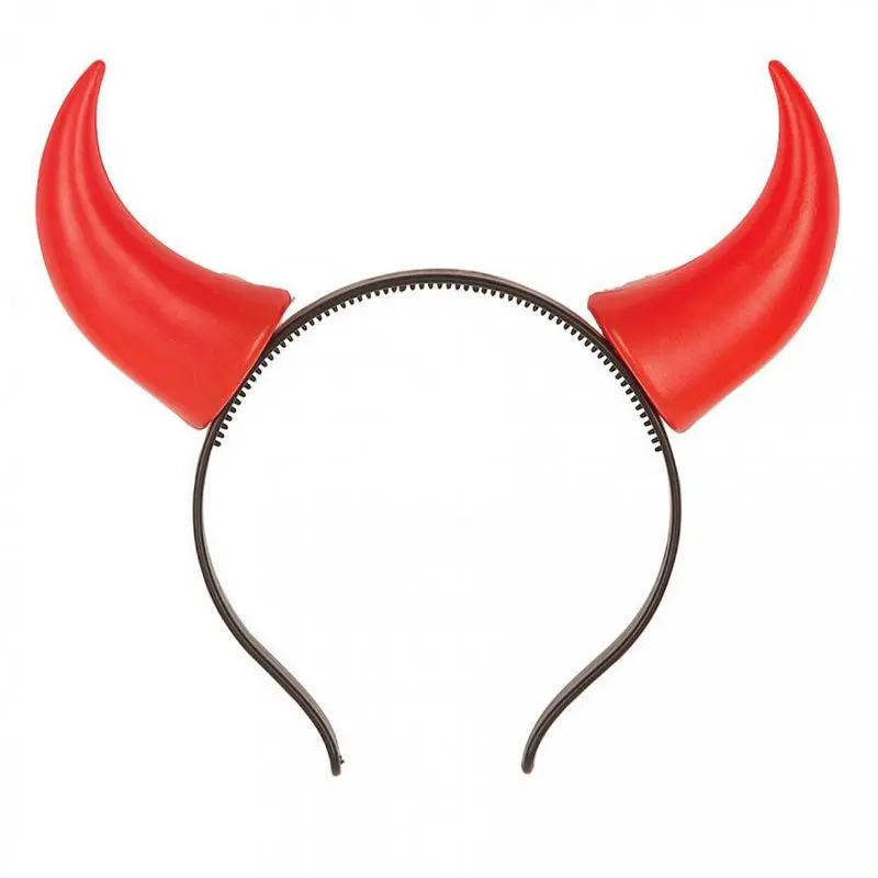Serre-tête à cornes de diable rouges