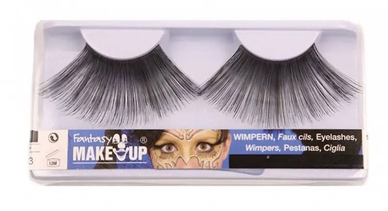 Set de faux cils noirs extra-longs avec colle