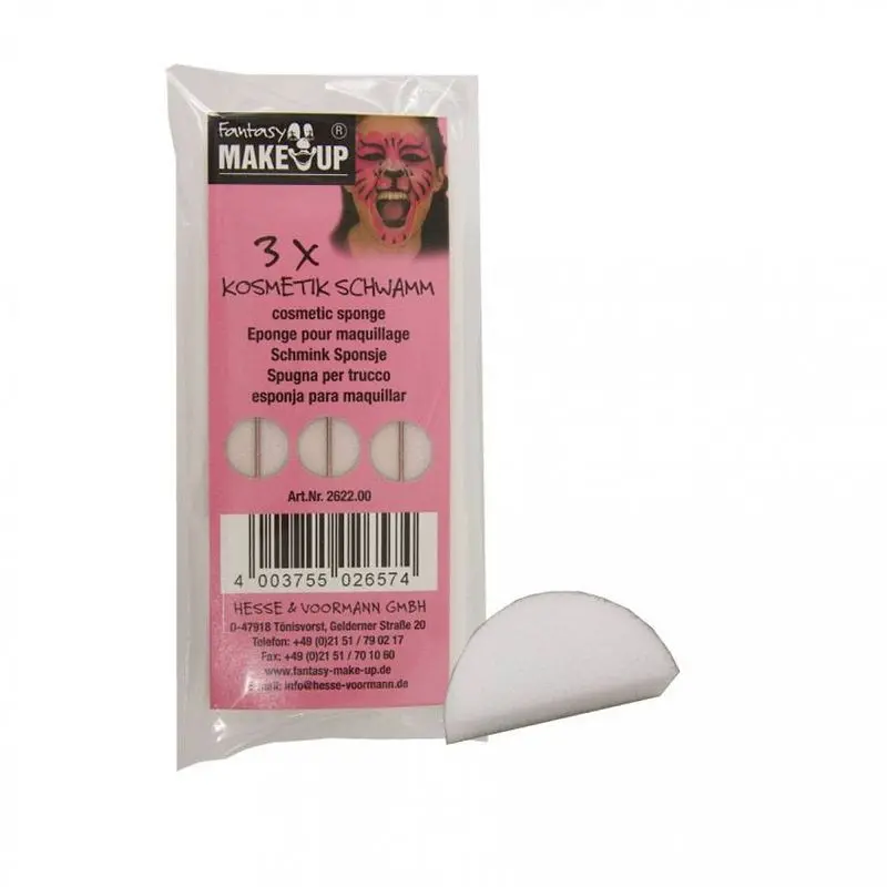 Set de trois éponges de maquillage blanches