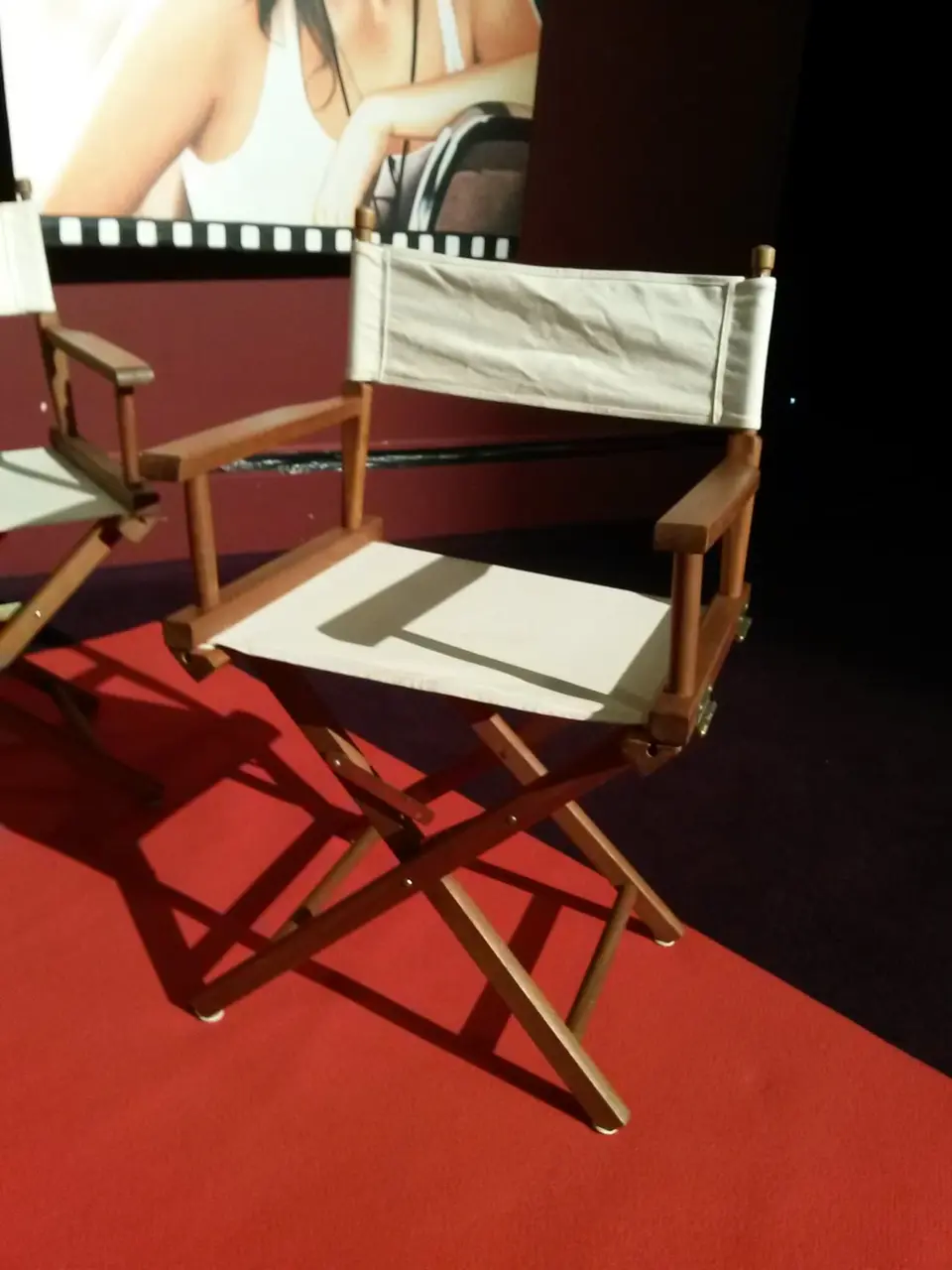 Siège de réalisateur en bois naturel