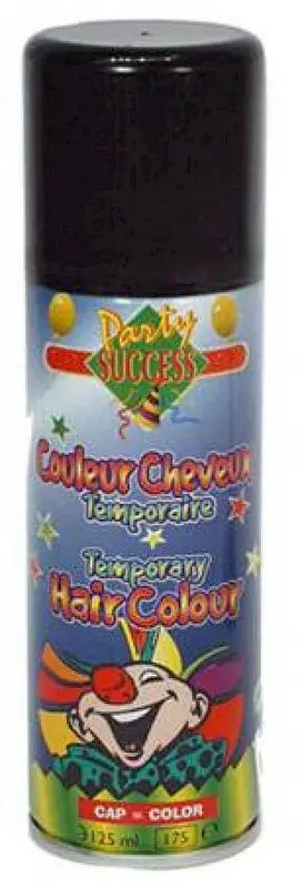 Spray colorant temporaire pour cheveux noir