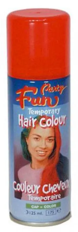 Spray colorant temporaire pour cheveux orange fluo