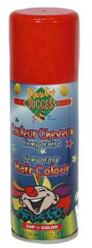 Spray colorant temporaire pour cheveux rouge