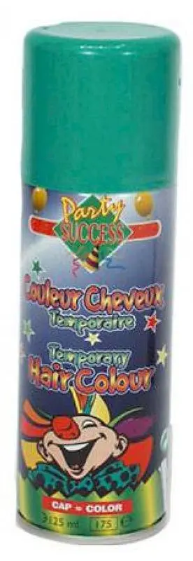 Spray colorant temporaire pour cheveux vert