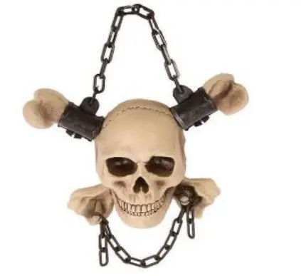 Tête de mort + os avec chaines