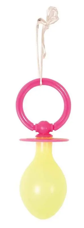 Tétine géante rose à ruban