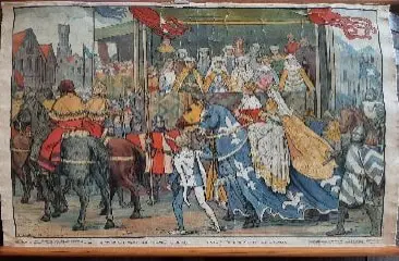 Toile didactique Histoire "Entrée de Philippe Le Bel à Bruges"