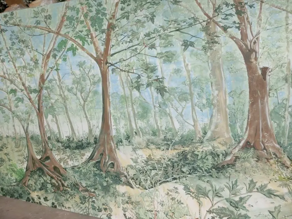 Toile peinte "forêt de Sherwood"