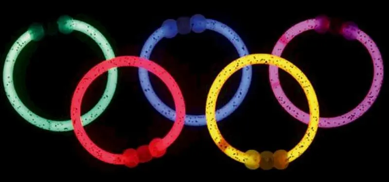 Tube de bracelets lumineux pailletés assortis