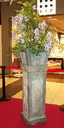 Vasque sur socle en zinc imitation pierre